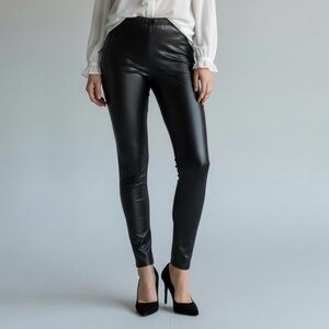 Denimaxx‎ Faux Leather Biker Fetish Black Leggings